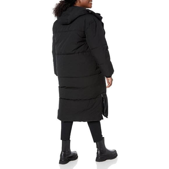 Women's Oversized Long Puffer Jacket Available in Plus Size - Picture 6 of 7